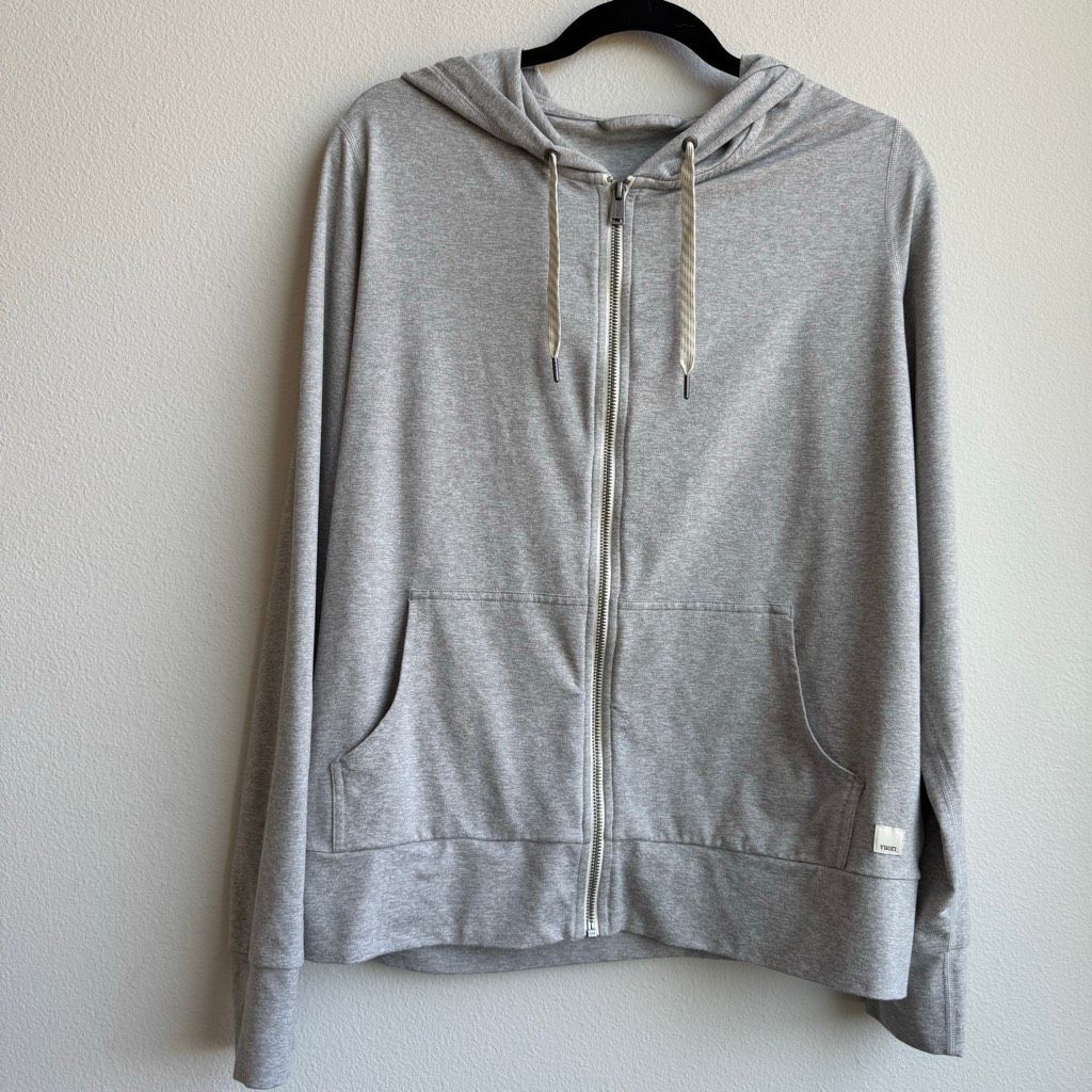 Vuori Women’s Halo Performance Hoodie 2.0 Full Zip Up Size Xl Grey